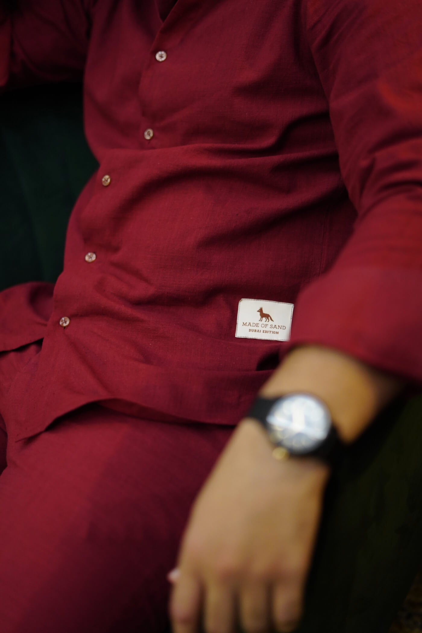 Exclusive Garnet Glow Linen Set – Chic Luxury Look